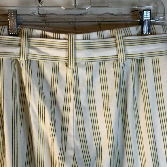 1. State White Pants with yellow and black stripes, size 14, with tie belt - Picture 6 of 7